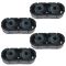 00-15 Chevy, GMC FS PU, SUV; 03-09 H2 (2 Hole) Exh Muffler Hanger Insulator Set of 4 (GM)