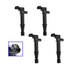 99-08 Dodge Chysler Jeep Mitsubishi 6 & 8 Cyl Ignition Coil Set of 4