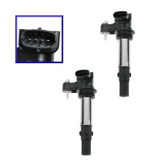 04-09 Buick, Cadillac, Chevy, GMC, Saturn Multifit 2.8L, 3.6L Ignition Coil Set of 2