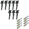 98-08 Ford F-Series Pickup & E-Series Van; 98-99 Navigator w/V8 Spark Plug & Coil Kit (Set of 16)