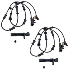 07-17 Jeep Wrangler Front Wheel ABS Sensor w/Harness w/Rear Wheel ABS Sensor Kit (Set of 4)