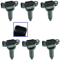 03-15 Toyota; 08-14 Lexus, Scion Multifit w/6 Cyl Ignition Coil Set of 6  (Delphi)