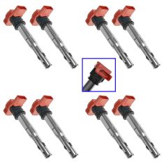 05-14 Audi A4, A5, A6, A7, A8, Q5, Q7, R8, S4, S5, S6, S8, SQ5 Touareg Ignition Coil Set of 8 (VW)