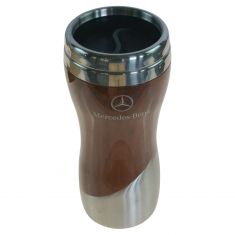 MB Lifestyle Collection Double Wall Stainless Steel & Wood Grain ~Mercedes Benz~ Logoed Tumbler (MB)