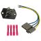 90-17 International Multifit (w/4 Terminal Connector) 3 Spd Blower Motor Resistor w/Harness Kit (DM)