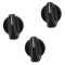 99-06 Jeep Wrangler; 99-03 Dodge Ram Van Heater/AC Control Knob Kit (Set of 3) (Mopar)