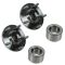 Front Wheel Hubs, Bearings & Outer Tie Rod Kit for Nissan Altima Maxima