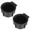 09-14 Ford F150 (w/Flow Through Console) Front Mounted Black Rubber Cup Holder Insert Pair (Dorman)