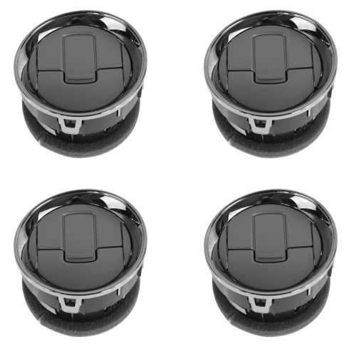 09-14 F150 Dash Mounted Chrome & Obsidian Metallic Air Vent Louver (Set of 4) (Ford)