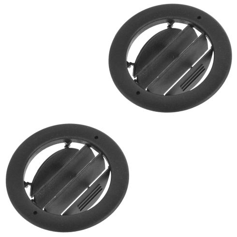 09 (fr 1-22-09)-14 E150-E450 Roof Mounted Black Air Vent AC/Heat Grille Louvre PAIR (Ford)