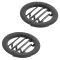 09 (fr 1-22-09)-14 E150-E450 Roof Mounted Black Air Vent AC/Heat Grille Louvre PAIR (Ford)