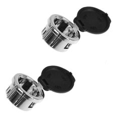 07-14 Cadillac,GMC, Chevy Car & FS PU & SUV Power Outlet Replacement Chrome Plug Retainer Pair (GM)
