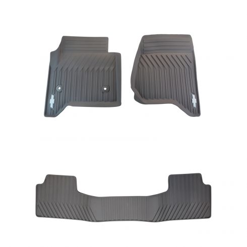 Gmimk00062 2015 Chevy Suburban Tahoe Cocoa Molded Rubber Floor Mat 3 Piece Set