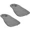 70-15 ~HONDA~ Logoed ~Seat Armour~ Gray Cotton Terry/Velour Bucket Seat Cover PAIR (Honda)