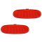 02-08 Ram 1500; 03-09 2500, 3500; 04-09 Drngo; 07-09 Aspen Frt Dr Pnl Mtd Red Refl Lens PAIR (Mopar)