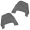 08-09 Durango; 07-09 Aspen Medium Slate Gray Front Seat Belt Anchor Trim Panel Cover PAIR (Mopar)