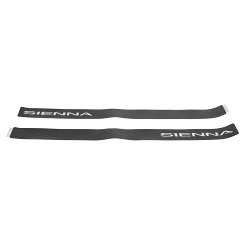 11-15 Toyota Sienna Textured Black ~SIENNA~ Logoed Front Door Sill Protector Applique PAIR (Toyota)