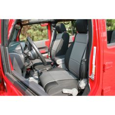 Neoprene Front Seat Covers, Black and Gray, 11-14 Jeep Wrangler