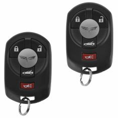 05-07 Chevy Corvette (4 Button - #1 & #2 Labeled) Keyless Entry Remote Transmitter PAIR (GM)