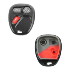 02 Escalade; 98-04 GM Full Size PU, SUV (3 Button) Keyless Remote Case w/Insert (FCC ID: KOBUT1BT)