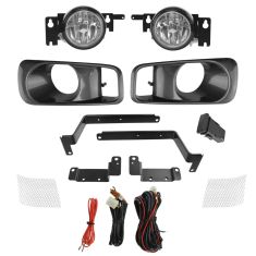 99-00 Honda Civic Add-on Clear Lens Fog Light Pair w/ Installation Kit