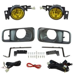 99-00 Honda Civic Add-on Yellow Lens Fog Light Pair w/ Installation Kit