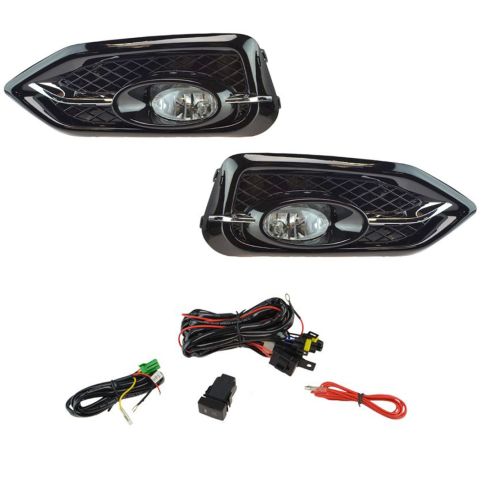 14-15 Honda Civic Coupe Add-on Clear Lens Fog Light Pair w/ Installation Kit