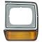 86-89 Dodge D/W 100; 86-90 D/W150, 250, 350, Ramcharger Silver Headlight Bezel w/Parking Light LF