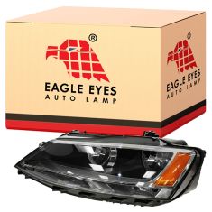 11 VW Jetta Sedan (exc City); 12 Jetta Sedan Halogen Headlight LH