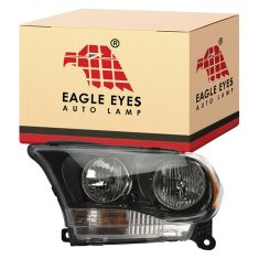 11-12 Dodge Durango Halogen Headlight w/Black Bezel LH