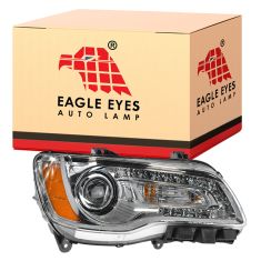 11-14 Chrysler 300 Halogen Headlight w/Chrome Bezel RH