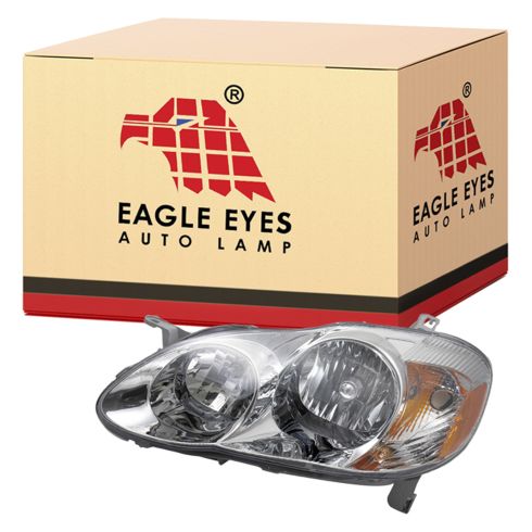 Eagle Eyes TY665-B001L Driver Headlight For 03-04 Toyota Corolla 