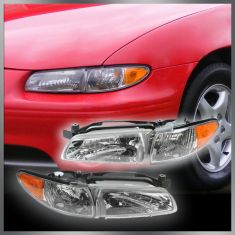 1997 1999 Pontiac Grand Prix Headlight Emblies 1a Auto 97 03 Grand Prix Headlights Pair