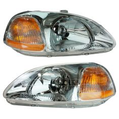 1996-98 Honda Civic Headlight Pair