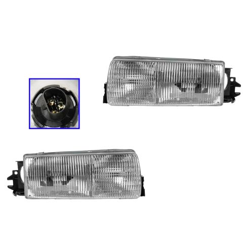 1991-96 Caprice Headlight with mounting panel Pair