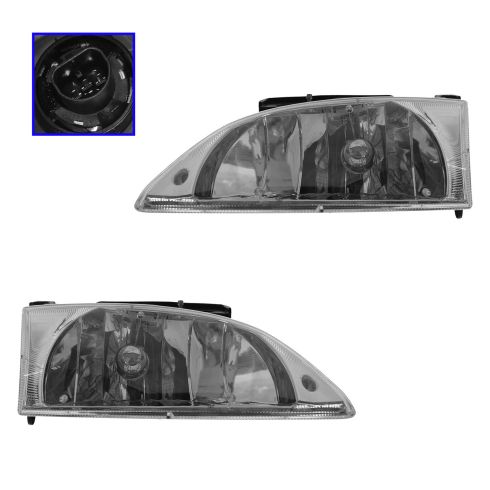 2000-02 Chevy Cavalier Composite Headlight Pair