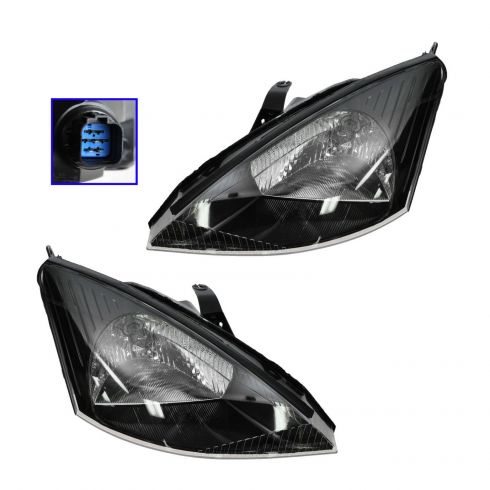 2002 04 Ford Focus Headlight Pair 1alhp00202 At 1a Auto 2002 04 Ford Focus Headlight Pair 1alhp00202
