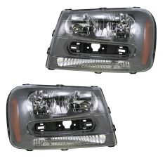 02-09 Chevy Trailblazer Headlight PAIR