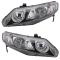 06-10 Honda Civic Hybrid; 09-10 Civic Sedan Headlight PAIR