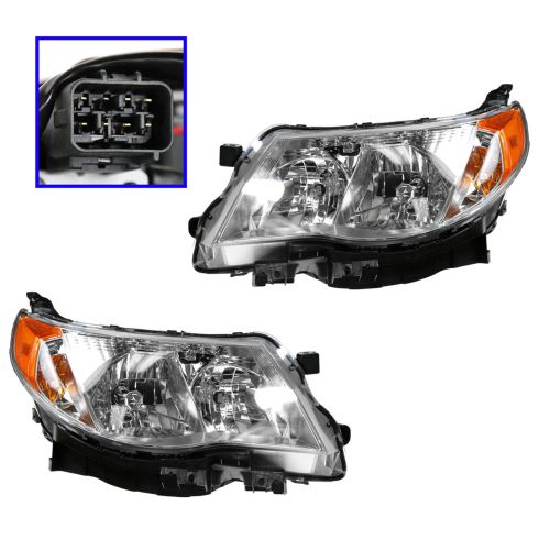 New Drivers Halogen Headlight Headlamp Assembly for 09-13 Subaru Forester