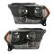 11-12 Dodge Durango Halogen Headlight w/Black Bezel PAIR