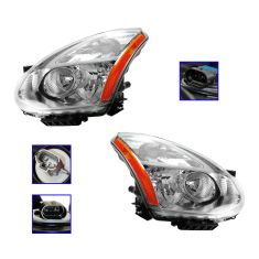 09-10 Nissan Rogue Halogen Headlight PAIR