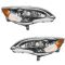 11-14 Chrysler 200 Halogen Headlight w/Black Bezel PAIR