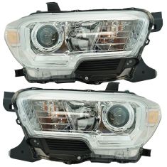 16-17 Toyota Tacoma (w/o Daytime Running & w/o Fog Lights) Halogen Headlight PAIR