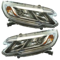 15-16 Honda CR-V EX, EX-L (w/LED Daytime Running Light & w/o Projector Beam) Halogen Headlight Pair