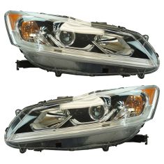 16-17 Honda Accord LX Sedan Halogen Headlight LHRH Pair