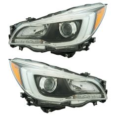 15-17 Subaru Outback; Legacy Halogen Headlight Headlight Pair