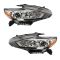 16-17 Altima Halogen Headlight (w/o LED Daytime Running Lights) w/Smoked Housing Pair