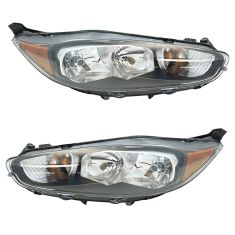 14-17 Ford Fiesta Headlight (w/ Black Trim) PAIR