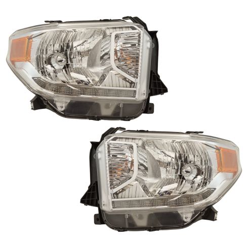 14-17 Toyota Tundra (w/Leveling Option & w/LED Daytime Running Light) Headlight Assembly PAIR